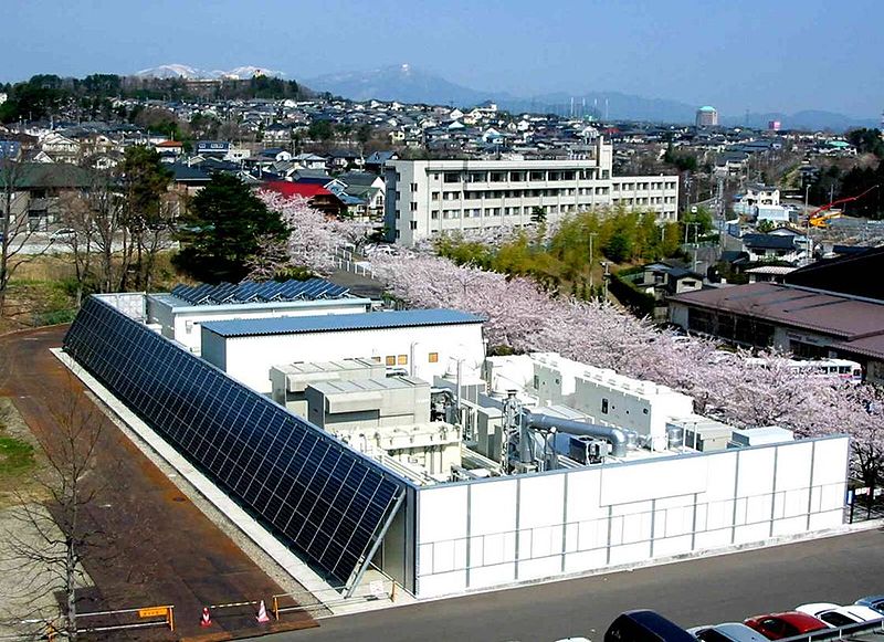Sendai microgrid was initially designed in 2004 as a demonstration project. After the study was completed in 2008 the microgrid continued in operation. It is located on the campus of Tohoku Fukushi University. Normal load, including a hospital, is about 700 kW. The microgrid has two gas fired generators, each at 350 kW, a 200 kW fuel cell and a 50 kW PV array.