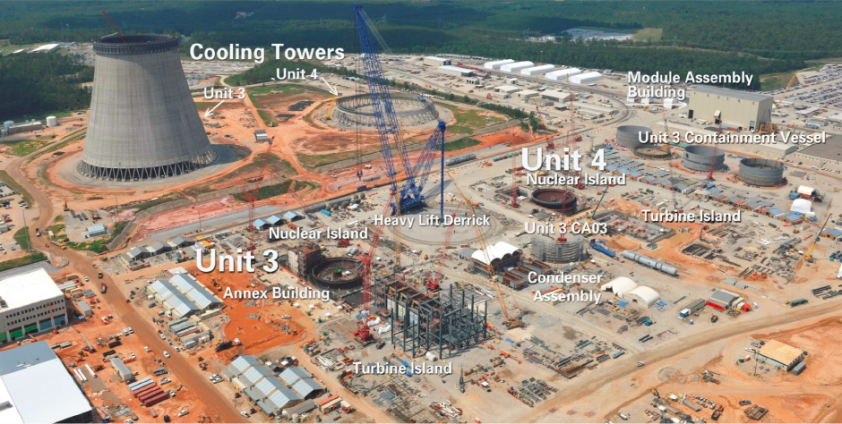 Vogtle 3 and 4 expected to go in operation 2017 and 2018. State-of-the-art nuclear technology, Westinghouse Advanced Passive Technology AP1000 with each unit at 1117 MW. First application filed in April 2008. Construction licence recieved in 2012. Expected life 50 - 70 years. Expected cost $16.5 B with a $8.33 B federal loan guarantee.